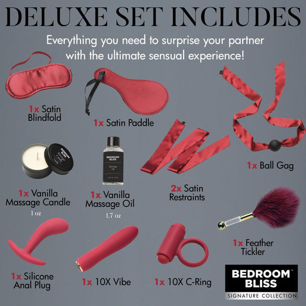 Bedroom Bliss Signature Collection Lover's Deluxe Bondage Massage Set - Extreme Toyz Singapore - https://extremetoyz.com.sg - Sex Toys and Lingerie Online Store - Bondage Gear / Vibrators / Electrosex Toys / Wireless Remote Control Vibes / Sexy Lingerie and Role Play / BDSM / Dungeon Furnitures / Dildos and Strap Ons  / Anal and Prostate Massagers / Anal Douche and Cleaning Aide / Delay Sprays and Gels / Lubricants and more...