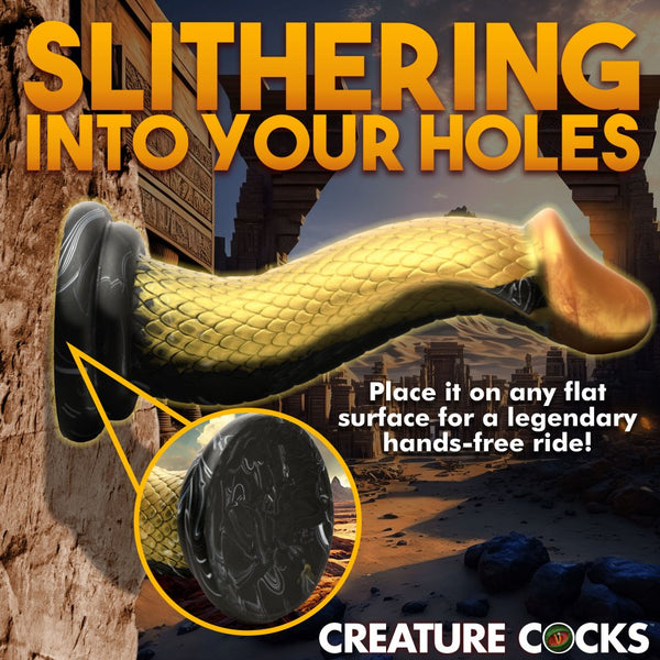 Creature Cocks Golden Mamba Silicone Dildo - Extreme Toyz Singapore - https://extremetoyz.com.sg - Sex Toys and Lingerie Online Store - Bondage Gear / Vibrators / Electrosex Toys / Wireless Remote Control Vibes / Sexy Lingerie and Role Play / BDSM / Dungeon Furnitures / Dildos and Strap Ons  / Anal and Prostate Massagers / Anal Douche and Cleaning Aide / Delay Sprays and Gels / Lubricants and more...