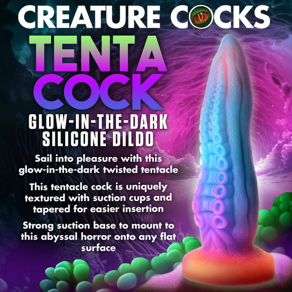 Creature Cocks Tenta-Cock Glow-in-the-Dark Silicone Dildo  - Extreme Toyz Singapore - https://extremetoyz.com.sg - Sex Toys and Lingerie Online Store - Bondage Gear / Vibrators / Electrosex Toys / Wireless Remote Control Vibes / Sexy Lingerie and Role Play / BDSM / Dungeon Furnitures / Dildos and Strap Ons  / Anal and Prostate Massagers / Anal Douche and Cleaning Aide / Delay Sprays and Gels / Lubricants and more...