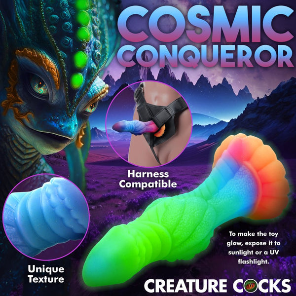 Creature Cocks Galactic Cock Alien Creature Glow-in-the-Dark Silicone Dildo - Extreme Toyz Singapore - https://extremetoyz.com.sg - Sex Toys and Lingerie Online Store - Bondage Gear / Vibrators / Electrosex Toys / Wireless Remote Control Vibes / Sexy Lingerie and Role Play / BDSM / Dungeon Furnitures / Dildos and Strap Ons  / Anal and Prostate Massagers / Anal Douche and Cleaning Aide / Delay Sprays and Gels / Lubricants and more...