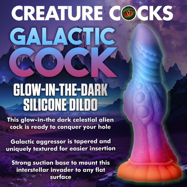 Creature Cocks Galactic Cock Alien Creature Glow-in-the-Dark Silicone Dildo - Extreme Toyz Singapore - https://extremetoyz.com.sg - Sex Toys and Lingerie Online Store - Bondage Gear / Vibrators / Electrosex Toys / Wireless Remote Control Vibes / Sexy Lingerie and Role Play / BDSM / Dungeon Furnitures / Dildos and Strap Ons  / Anal and Prostate Massagers / Anal Douche and Cleaning Aide / Delay Sprays and Gels / Lubricants and more...