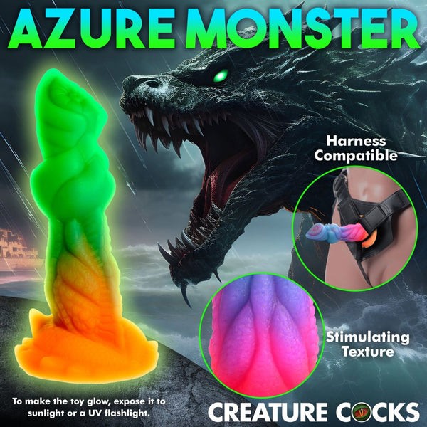 Creature Cocks Aqua-Cock Glow-In-The-Dark Silicone Dildo - Extreme Toyz Singapore - https://extremetoyz.com.sg - Sex Toys and Lingerie Online Store - Bondage Gear / Vibrators / Electrosex Toys / Wireless Remote Control Vibes / Sexy Lingerie and Role Play / BDSM / Dungeon Furnitures / Dildos and Strap Ons  / Anal and Prostate Massagers / Anal Douche and Cleaning Aide / Delay Sprays and Gels / Lubricants and more...