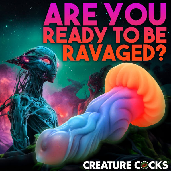 Creature Cocks Alien Invader Glow-In-The-Dark Silicone Dildo - Extreme Toyz Singapore - https://extremetoyz.com.sg - Sex Toys and Lingerie Online Store - Bondage Gear / Vibrators / Electrosex Toys / Wireless Remote Control Vibes / Sexy Lingerie and Role Play / BDSM / Dungeon Furnitures / Dildos and Strap Ons  / Anal and Prostate Massagers / Anal Douche and Cleaning Aide / Delay Sprays and Gels / Lubricants and more...