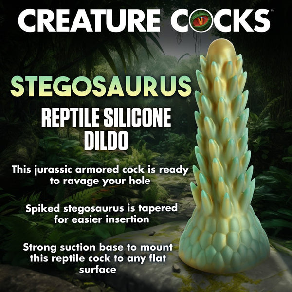 Creature Cocks Stegosaurus Spiky Reptile Silicone Dildo - Extreme Toyz Singapore - https://extremetoyz.com.sg - Sex Toys and Lingerie Online Store - Bondage Gear / Vibrators / Electrosex Toys / Wireless Remote Control Vibes / Sexy Lingerie and Role Play / BDSM / Dungeon Furnitures / Dildos and Strap Ons  / Anal and Prostate Massagers / Anal Douche and Cleaning Aide / Delay Sprays and Gels / Lubricants and more...