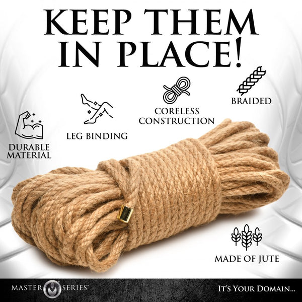 Master Series 50 ft Premium Braided Jute Bondage Rope - Extreme Toyz Singapore - https://extremetoyz.com.sg - Sex Toys and Lingerie Online Store - Bondage Gear / Vibrators / Electrosex Toys / Wireless Remote Control Vibes / Sexy Lingerie and Role Play / BDSM / Dungeon Furnitures / Dildos and Strap Ons  / Anal and Prostate Massagers / Anal Douche and Cleaning Aide / Delay Sprays and Gels / Lubricants and more...