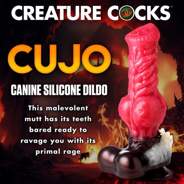 Creature Cocks Cujo Canine Silicone Dildo (2 Sizes Available) - Extreme Toyz Singapore - https://extremetoyz.com.sg - Sex Toys and Lingerie Online Store - Bondage Gear / Vibrators / Electrosex Toys / Wireless Remote Control Vibes / Sexy Lingerie and Role Play / BDSM / Dungeon Furnitures / Dildos and Strap Ons  / Anal and Prostate Massagers / Anal Douche and Cleaning Aide / Delay Sprays and Gels / Lubricants and more...