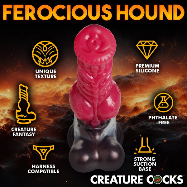 Creature Cocks Cujo Canine Silicone Dildo (2 Sizes Available) - Extreme Toyz Singapore - https://extremetoyz.com.sg - Sex Toys and Lingerie Online Store - Bondage Gear / Vibrators / Electrosex Toys / Wireless Remote Control Vibes / Sexy Lingerie and Role Play / BDSM / Dungeon Furnitures / Dildos and Strap Ons  / Anal and Prostate Massagers / Anal Douche and Cleaning Aide / Delay Sprays and Gels / Lubricants and more...