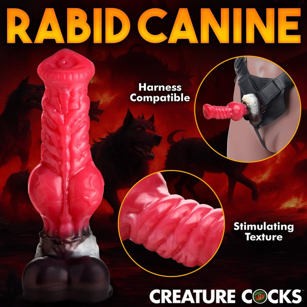 Creature Cocks Cujo Canine Silicone Dildo (2 Sizes Available) - Extreme Toyz Singapore - https://extremetoyz.com.sg - Sex Toys and Lingerie Online Store - Bondage Gear / Vibrators / Electrosex Toys / Wireless Remote Control Vibes / Sexy Lingerie and Role Play / BDSM / Dungeon Furnitures / Dildos and Strap Ons  / Anal and Prostate Massagers / Anal Douche and Cleaning Aide / Delay Sprays and Gels / Lubricants and more...