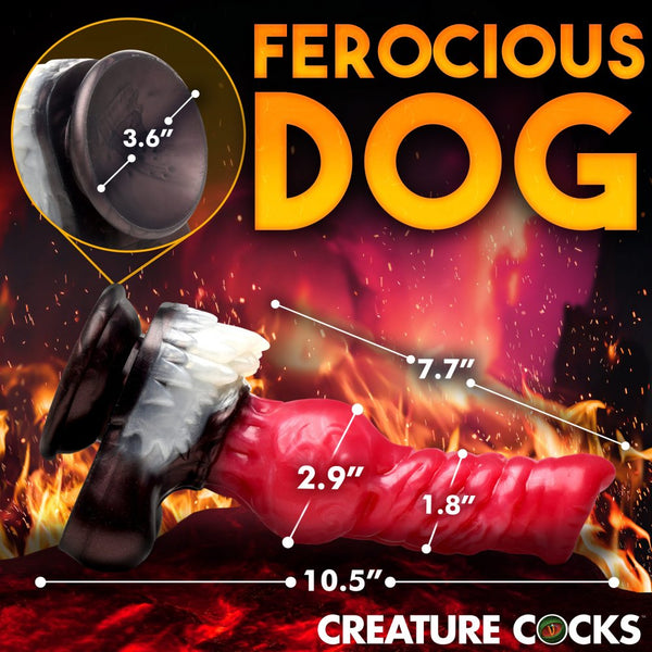 Creature Cocks Cujo Canine Silicone Dildo (2 Sizes Available) - Extreme Toyz Singapore - https://extremetoyz.com.sg - Sex Toys and Lingerie Online Store - Bondage Gear / Vibrators / Electrosex Toys / Wireless Remote Control Vibes / Sexy Lingerie and Role Play / BDSM / Dungeon Furnitures / Dildos and Strap Ons  / Anal and Prostate Massagers / Anal Douche and Cleaning Aide / Delay Sprays and Gels / Lubricants and more...