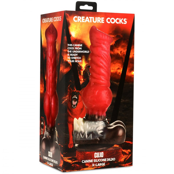 Creature Cocks Cujo Canine Silicone Dildo (2 Sizes Available) - Extreme Toyz Singapore - https://extremetoyz.com.sg - Sex Toys and Lingerie Online Store - Bondage Gear / Vibrators / Electrosex Toys / Wireless Remote Control Vibes / Sexy Lingerie and Role Play / BDSM / Dungeon Furnitures / Dildos and Strap Ons / Anal and Prostate Massagers / Anal Douche and Cleaning Aide / Delay Sprays and Gels / Lubricants and more...