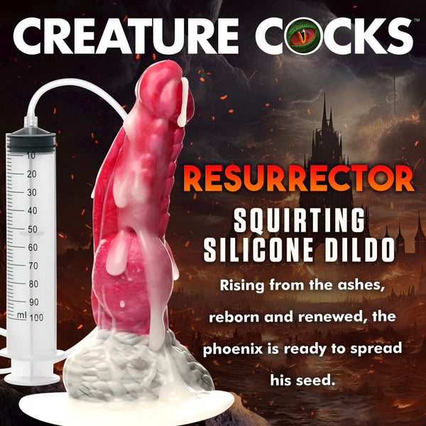 Creature Cocks Resurrector Phoenix Squirting Silicone Dildo - Extreme Toyz Singapore - https://extremetoyz.com.sg - Sex Toys and Lingerie Online Store - Bondage Gear / Vibrators / Electrosex Toys / Wireless Remote Control Vibes / Sexy Lingerie and Role Play / BDSM / Dungeon Furnitures / Dildos and Strap Ons  / Anal and Prostate Massagers / Anal Douche and Cleaning Aide / Delay Sprays and Gels / Lubricants and more...