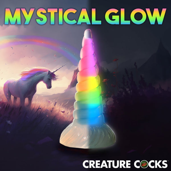 Creature Cocks Uni-Glow Glow-In-The-Dark Rainbow Silicone Dildo - Extreme Toyz Singapore - https://extremetoyz.com.sg - Sex Toys and Lingerie Online Store - Bondage Gear / Vibrators / Electrosex Toys / Wireless Remote Control Vibes / Sexy Lingerie and Role Play / BDSM / Dungeon Furnitures / Dildos and Strap Ons &nbsp;/ Anal and Prostate Massagers / Anal Douche and Cleaning Aide / Delay Sprays and Gels / Lubricants and more...