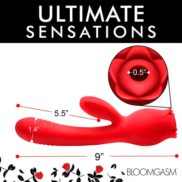 Inmi Bloomgasm Blooming Bunny Sucking and Thrusting Silicone Rechargeable Rabbit Vibrator - Extreme Toyz Singapore - https://extremetoyz.com.sg - Sex Toys and Lingerie Online Store - Bondage Gear / Vibrators / Electrosex Toys / Wireless Remote Control Vibes / Sexy Lingerie and Role Play / BDSM / Dungeon Furnitures / Dildos and Strap Ons  / Anal and Prostate Massagers / Anal Douche and Cleaning Aide / Delay Sprays and Gels / Lubricants and more...