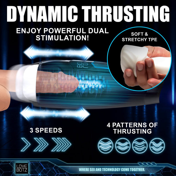 LoveBotz The Milker Max Thrusting and Vibrating Rechargeable Masturbator - Extreme Toyz Singapore - https://extremetoyz.com.sg - Sex Toys and Lingerie Online Store - Bondage Gear / Vibrators / Electrosex Toys / Wireless Remote Control Vibes / Sexy Lingerie and Role Play / BDSM / Dungeon Furnitures / Dildos and Strap Ons  / Anal and Prostate Massagers / Anal Douche and Cleaning Aide / Delay Sprays and Gels / Lubricants and more...