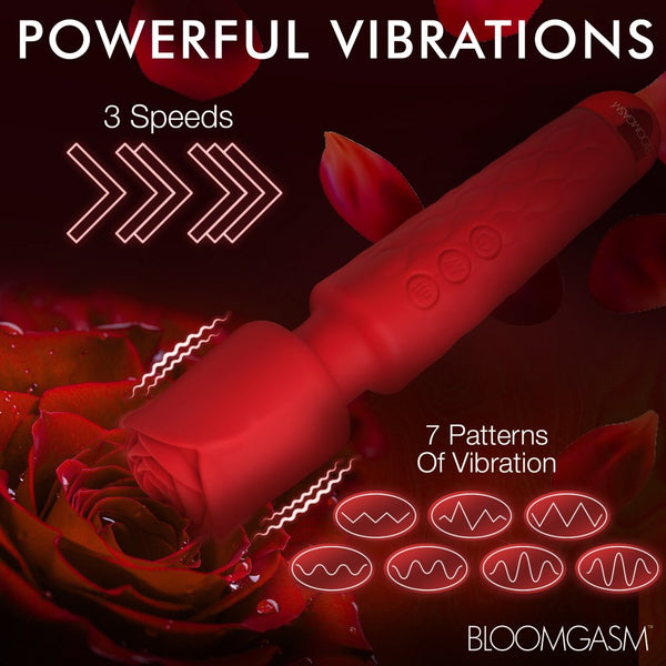 Inmi Bloomgasm Deluxe Rechargeable Silicone Rose Wand Vibrator - Extreme Toyz Singapore - https://extremetoyz.com.sg - Sex Toys and Lingerie Online Store - Bondage Gear / Vibrators / Electrosex Toys / Wireless Remote Control Vibes / Sexy Lingerie and Role Play / BDSM / Dungeon Furnitures / Dildos and Strap Ons  / Anal and Prostate Massagers / Anal Douche and Cleaning Aide / Delay Sprays and Gels / Lubricants and more...