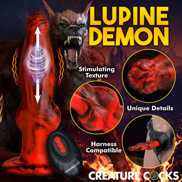 Creature Cocks Hell Wolf Thrusting and Vibrating Silicone Dildo with Remote - Extreme Toyz Singapore - https://extremetoyz.com.sg - Sex Toys and Lingerie Online Store - Bondage Gear / Vibrators / Electrosex Toys / Wireless Remote Control Vibes / Sexy Lingerie and Role Play / BDSM / Dungeon Furnitures / Dildos and Strap Ons &nbsp;/ Anal and Prostate Massagers / Anal Douche and Cleaning Aide / Delay Sprays and Gels / Lubricants and more...