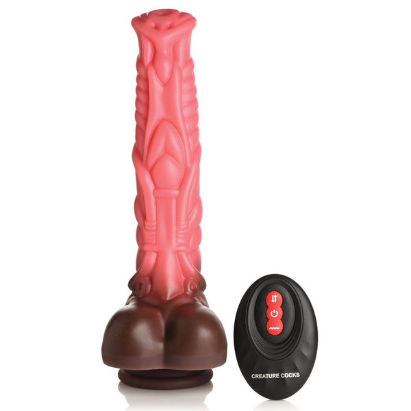 Deluxe Centaur Thrusting & Vibrating Silicone Dildo with Remote