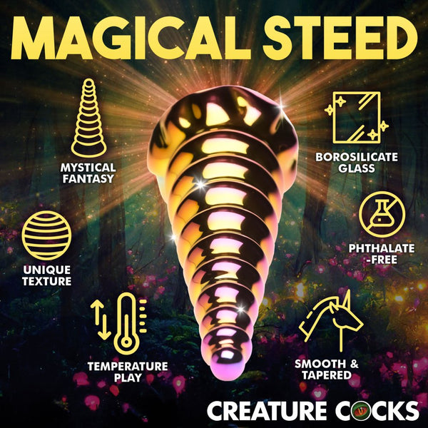 Creature Cocks Twilight Rainbow Glass Dildo - Extreme Toyz Singapore - https://extremetoyz.com.sg - Sex Toys and Lingerie Online Store - Bondage Gear / Vibrators / Electrosex Toys / Wireless Remote Control Vibes / Sexy Lingerie and Role Play / BDSM / Dungeon Furnitures / Dildos and Strap Ons  / Anal and Prostate Massagers / Anal Douche and Cleaning Aide / Delay Sprays and Gels / Lubricants and more...