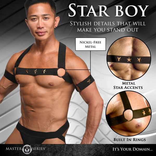 Master Series Rave Harness Elastic Chest Harness with Arm Bands (2 Sizes Available) - Extreme Toyz Singapore - https://extremetoyz.com.sg - Sex Toys and Lingerie Online Store - Bondage Gear / Vibrators / Electrosex Toys / Wireless Remote Control Vibes / Sexy Lingerie and Role Play / BDSM / Dungeon Furnitures / Dildos and Strap Ons  / Anal and Prostate Massagers / Anal Douche and Cleaning Aide / Delay Sprays and Gels / Lubricants and more...