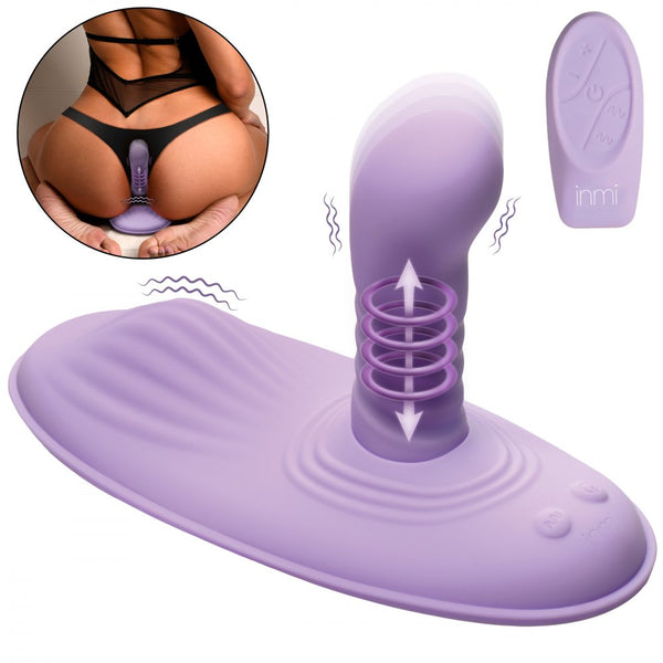 Inmi Spin n' Grind Remote Control Thrusting and Vibrating Rechargeable Silicone Sex Grinder - Extreme Toyz Singapore - https://extremetoyz.com.sg - Sex Toys and Lingerie Online Store - Bondage Gear / Vibrators / Electrosex Toys / Wireless Remote Control Vibes / Sexy Lingerie and Role Play / BDSM / Dungeon Furnitures / Dildos and Strap Ons &nbsp;/ Anal and Prostate Massagers / Anal Douche and Cleaning Aide / Delay Sprays and Gels / Lubricants and more...