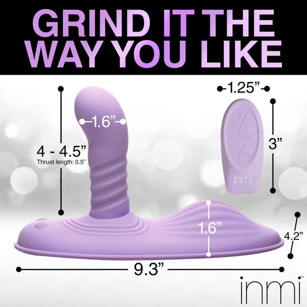 Inmi Spin n' Grind Remote Control Thrusting and Vibrating Rechargeable Silicone Sex Grinder - Extreme Toyz Singapore - https://extremetoyz.com.sg - Sex Toys and Lingerie Online Store - Bondage Gear / Vibrators / Electrosex Toys / Wireless Remote Control Vibes / Sexy Lingerie and Role Play / BDSM / Dungeon Furnitures / Dildos and Strap Ons &nbsp;/ Anal and Prostate Massagers / Anal Douche and Cleaning Aide / Delay Sprays and Gels / Lubricants and more...