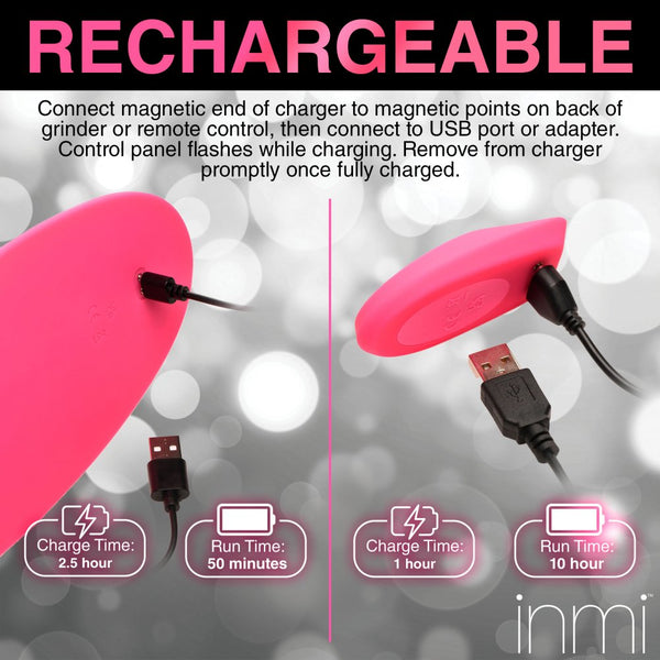 Inmi Spin n' Grind Rechargeable Rotating and Vibrating Remote Control Silicone Sex Grinder - Extreme Toyz Singapore - https://extremetoyz.com.sg - Sex Toys and Lingerie Online Store - Bondage Gear / Vibrators / Electrosex Toys / Wireless Remote Control Vibes / Sexy Lingerie and Role Play / BDSM / Dungeon Furnitures / Dildos and Strap Ons &nbsp;/ Anal and Prostate Massagers / Anal Douche and Cleaning Aide / Delay Sprays and Gels / Lubricants and more...