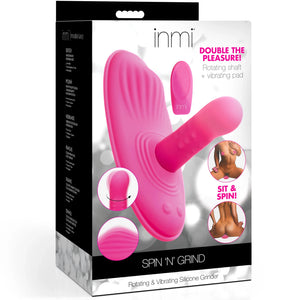 Spin n' Grind Remote Control Rechargeable Rotating & Vibrating Silicone Sex Grinder