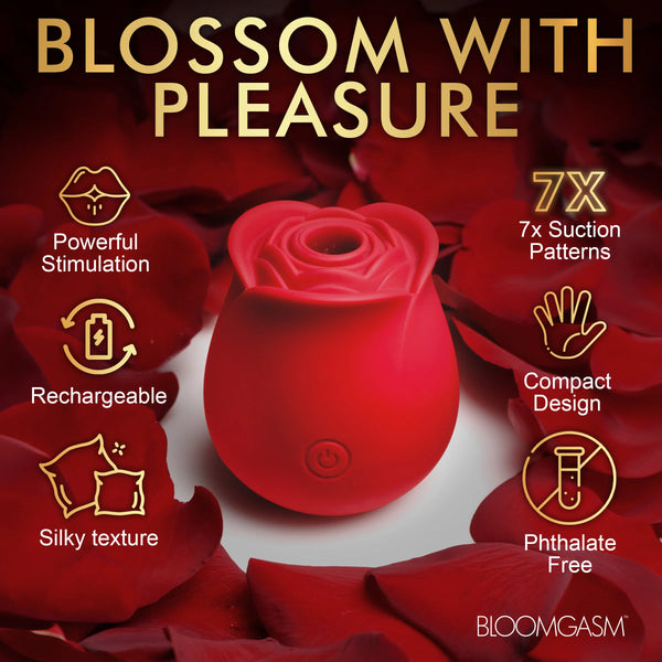 The Perfect Rose Rechargeable Clitoral Stimulator - Red