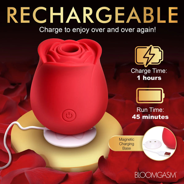 The Perfect Rose Rechargeable Clitoral Stimulator - Red