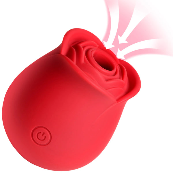 The Perfect Rose Rechargeable Clitoral Stimulator - Red