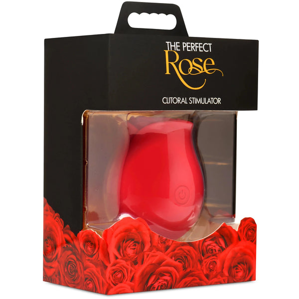 The Perfect Rose Rechargeable Clitoral Stimulator - Red