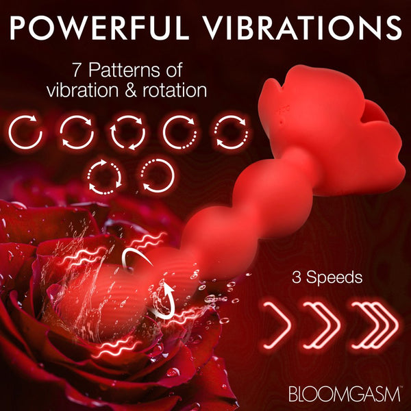 Inmi Bloomgasm 10X Rose Twirl Rechargeable Vibrating and Rotating Silicone Anal Beads - Extreme Toyz Singapore - https://extremetoyz.com.sg - Sex Toys and Lingerie Online Store - Bondage Gear / Vibrators / Electrosex Toys / Wireless Remote Control Vibes / Sexy Lingerie and Role Play / BDSM / Dungeon Furnitures / Dildos and Strap Ons  / Anal and Prostate Massagers / Anal Douche and Cleaning Aide / Delay Sprays and Gels / Lubricants and more...