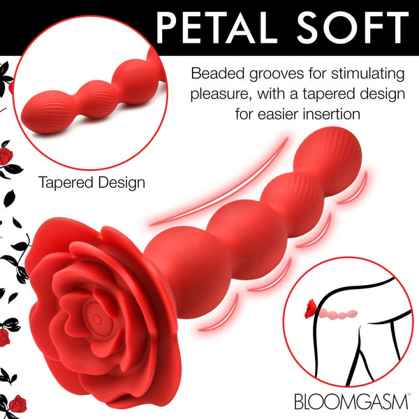 Inmi Bloomgasm 10X Rose Twirl Rechargeable Vibrating and Rotating Silicone Anal Beads - Extreme Toyz Singapore - https://extremetoyz.com.sg - Sex Toys and Lingerie Online Store - Bondage Gear / Vibrators / Electrosex Toys / Wireless Remote Control Vibes / Sexy Lingerie and Role Play / BDSM / Dungeon Furnitures / Dildos and Strap Ons  / Anal and Prostate Massagers / Anal Douche and Cleaning Aide / Delay Sprays and Gels / Lubricants and more...
