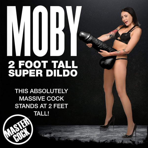 Master Cock Moby Huge 2 Foot Tall Super Dildo - Black - Extreme Toyz Singapore - https://extremetoyz.com.sg - Sex Toys and Lingerie Online Store - Bondage Gear / Vibrators / Electrosex Toys / Wireless Remote Control Vibes / Sexy Lingerie and Role Play / BDSM / Dungeon Furnitures / Dildos and Strap Ons  / Anal and Prostate Massagers / Anal Douche and Cleaning Aide / Delay Sprays and Gels / Lubricants and more...