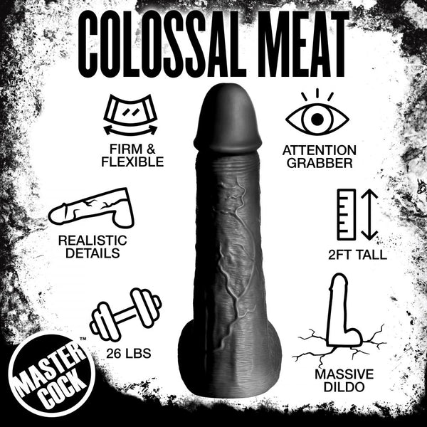 Master Cock Moby Huge 2 Foot Tall Super Dildo - Black - Extreme Toyz Singapore - https://extremetoyz.com.sg - Sex Toys and Lingerie Online Store - Bondage Gear / Vibrators / Electrosex Toys / Wireless Remote Control Vibes / Sexy Lingerie and Role Play / BDSM / Dungeon Furnitures / Dildos and Strap Ons  / Anal and Prostate Massagers / Anal Douche and Cleaning Aide / Delay Sprays and Gels / Lubricants and more...