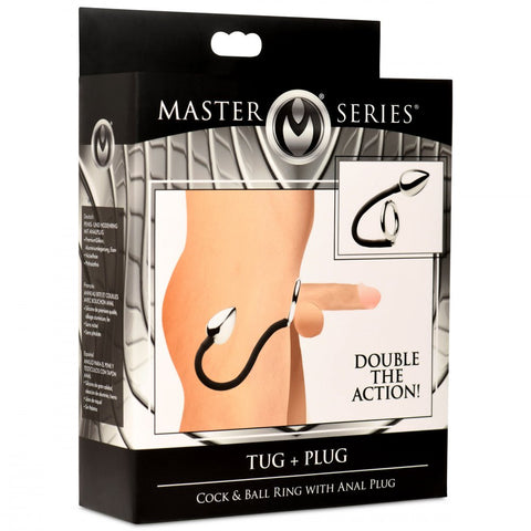 Master Series Tug and Plug Cock and Ball Ring with Anal Plug - Extreme Toyz Singapore - https://extremetoyz.com.sg - Sex Toys and Lingerie Online Store - Bondage Gear / Vibrators / Electrosex Toys / Wireless Remote Control Vibes / Sexy Lingerie and Role Play / BDSM / Dungeon Furnitures / Dildos and Strap Ons  / Anal and Prostate Massagers / Anal Douche and Cleaning Aide / Delay Sprays and Gels / Lubricants and more...