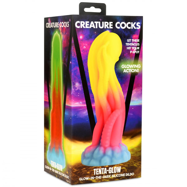 Creature Cocks Tenta-Glow Glow-In-The-Dark Silicone Dildo - Extreme Toyz Singapore - https://extremetoyz.com.sg - Sex Toys and Lingerie Online Store - Bondage Gear / Vibrators / Electrosex Toys / Wireless Remote Control Vibes / Sexy Lingerie and Role Play / BDSM / Dungeon Furnitures / Dildos and Strap Ons  / Anal and Prostate Massagers / Anal Douche and Cleaning Aide / Delay Sprays and Gels / Lubricants and more...