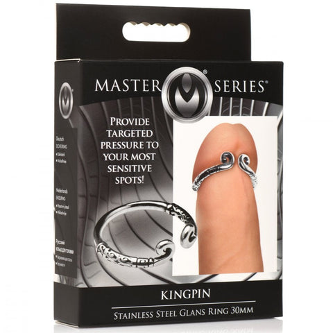 Master Series Kingpin Stainless Steel Glans Ring - 30mm - Extreme Toyz Singapore - https://extremetoyz.com.sg - Sex Toys and Lingerie Online Store - Bondage Gear / Vibrators / Electrosex Toys / Wireless Remote Control Vibes / Sexy Lingerie and Role Play / BDSM / Dungeon Furnitures / Dildos and Strap Ons &nbsp;/ Anal and Prostate Massagers / Anal Douche and Cleaning Aide / Delay Sprays and Gels / Lubricants and more...