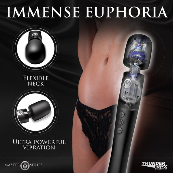 Master Series Thunderstick Pro Rechargeable Silicone Wand Massager - Extreme Toyz Singapore - https://extremetoyz.com.sg - Sex Toys and Lingerie Online Store - Bondage Gear / Vibrators / Electrosex Toys / Wireless Remote Control Vibes / Sexy Lingerie and Role Play / BDSM / Dungeon Furnitures / Dildos and Strap Ons &nbsp;/ Anal and Prostate Massagers / Anal Douche and Cleaning Aide / Delay Sprays and Gels / Lubricants and more...