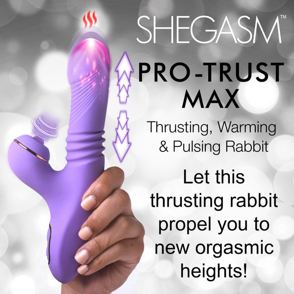 Inmi Shegasms Pro-Thrust Max 14X Thrusting and Pulsing Rechargeable Silicone Heating Rabbit Vibe - Extreme Toyz Singapore - https://extremetoyz.com.sg - Sex Toys and Lingerie Online Store - Bondage Gear / Vibrators / Electrosex Toys / Wireless Remote Control Vibes / Sexy Lingerie and Role Play / BDSM / Dungeon Furnitures / Dildos and Strap Ons  / Anal and Prostate Massagers / Anal Douche and Cleaning Aide / Delay Sprays and Gels / Lubricants and more...