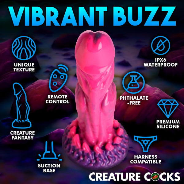 Creature Cocks Xenox Vibrating Silicone Rechargeable Dildo with Remote - Extreme Toyz Singapore - https://extremetoyz.com.sg - Sex Toys and Lingerie Online Store - Bondage Gear / Vibrators / Electrosex Toys / Wireless Remote Control Vibes / Sexy Lingerie and Role Play / BDSM / Dungeon Furnitures / Dildos and Strap Ons  / Anal and Prostate Massagers / Anal Douche and Cleaning Aide / Delay Sprays and Gels / Lubricants and more...