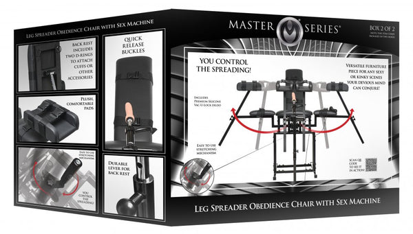 Master Series Obedience Chair with Sex Machine - Extreme Toyz Singapore - https://extremetoyz.com.sg - Sex Toys and Lingerie Online Store - Bondage Gear / Vibrators / Electrosex Toys / Wireless Remote Control Vibes / Sexy Lingerie and Role Play / BDSM / Dungeon Furnitures / Dildos and Strap Ons  / Anal and Prostate Massagers / Anal Douche and Cleaning Aide / Delay Sprays and Gels / Lubricants and more...