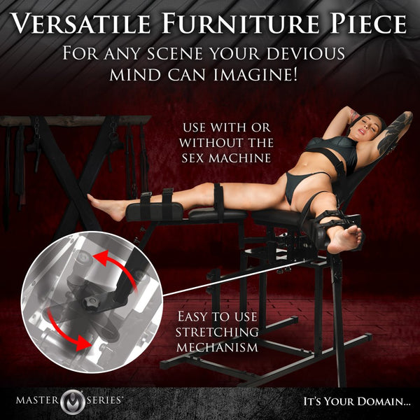 Master Series Obedience Chair with Sex Machine - Extreme Toyz Singapore - https://extremetoyz.com.sg - Sex Toys and Lingerie Online Store - Bondage Gear / Vibrators / Electrosex Toys / Wireless Remote Control Vibes / Sexy Lingerie and Role Play / BDSM / Dungeon Furnitures / Dildos and Strap Ons  / Anal and Prostate Massagers / Anal Douche and Cleaning Aide / Delay Sprays and Gels / Lubricants and more...