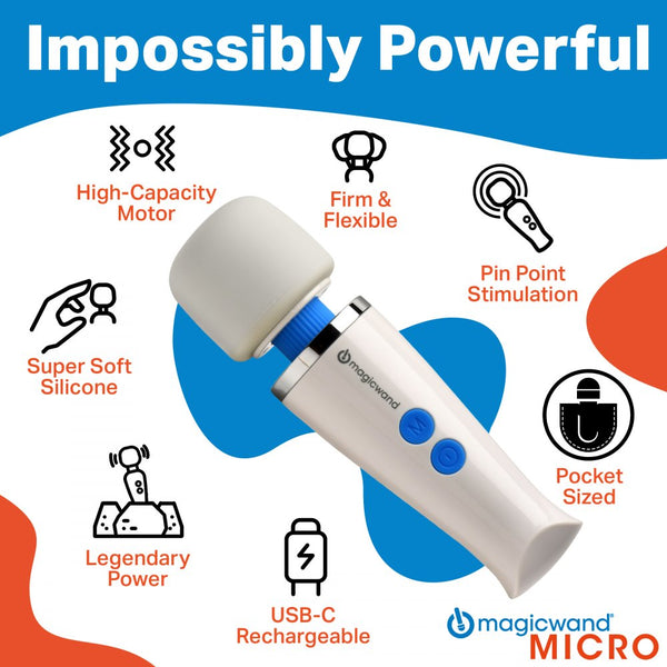 Magic Wand Micro Rechargeable Wand Massager - Extreme Toyz Singapore - https://extremetoyz.com.sg - Sex Toys and Lingerie Online Store - Bondage Gear / Vibrators / Electrosex Toys / Wireless Remote Control Vibes / Sexy Lingerie and Role Play / BDSM / Dungeon Furnitures / Dildos and Strap Ons  / Anal and Prostate Massagers / Anal Douche and Cleaning Aide / Delay Sprays and Gels / Lubricants and more...