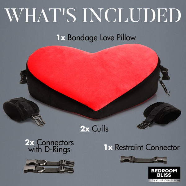 Bedroom Bliss Signature Collection Bondage Love Pillow - Extreme Toyz Singapore - https://extremetoyz.com.sg - Sex Toys and Lingerie Online Store - Bondage Gear / Vibrators / Electrosex Toys / Wireless Remote Control Vibes / Sexy Lingerie and Role Play / BDSM / Dungeon Furnitures / Dildos and Strap Ons  / Anal and Prostate Massagers / Anal Douche and Cleaning Aide / Delay Sprays and Gels / Lubricants and more...