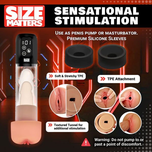Size Matters Sucking Penis Pump with Attachments - Extreme Toyz Singapore - https://extremetoyz.com.sg - Sex Toys and Lingerie Online Store - Bondage Gear / Vibrators / Electrosex Toys / Wireless Remote Control Vibes / Sexy Lingerie and Role Play / BDSM / Dungeon Furnitures / Dildos and Strap Ons  / Anal and Prostate Massagers / Anal Douche and Cleaning Aide / Delay Sprays and Gels / Lubricants and more...