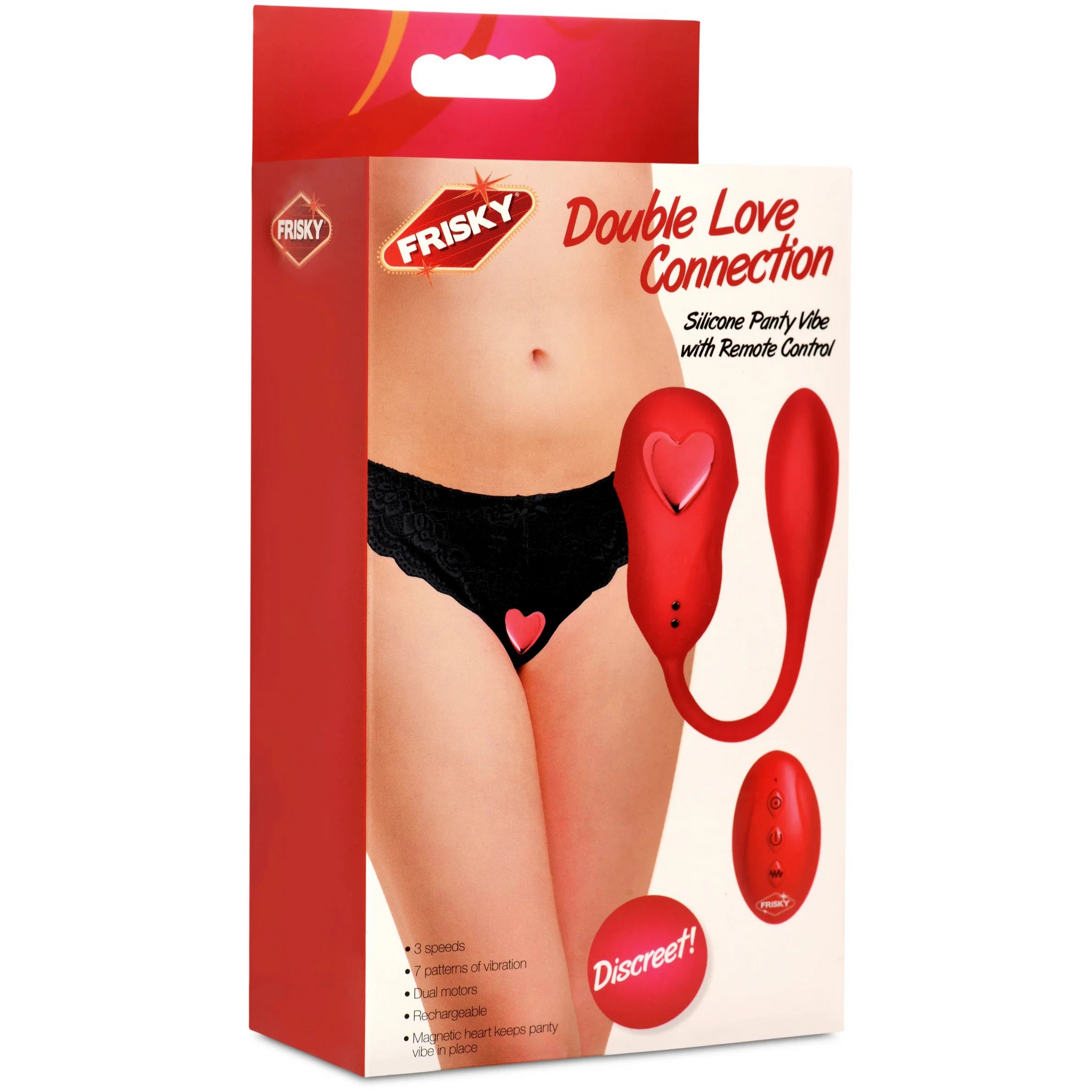 Double Love Connection Silicone Panty Vibe with Remote Control