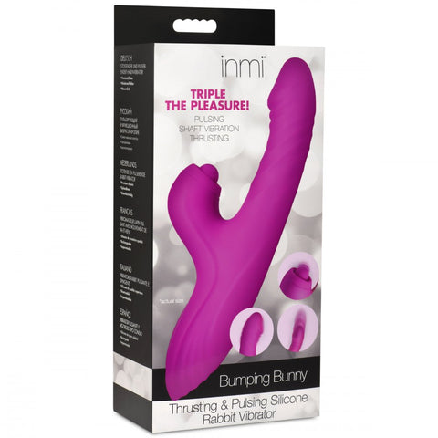 Inmi Bumping Bunny Thrusting & Pulsing Rechargeable Silicone Rabbit Vibrator - Extreme Toyz Singapore - https://extremetoyz.com.sg - Sex Toys and Lingerie Online Store - Bondage Gear / Vibrators / Electrosex Toys / Wireless Remote Control Vibes / Sexy Lingerie and Role Play / BDSM / Dungeon Furnitures / Dildos and Strap Ons  / Anal and Prostate Massagers / Anal Douche and Cleaning Aide / Delay Sprays and Gels / Lubricants and more...