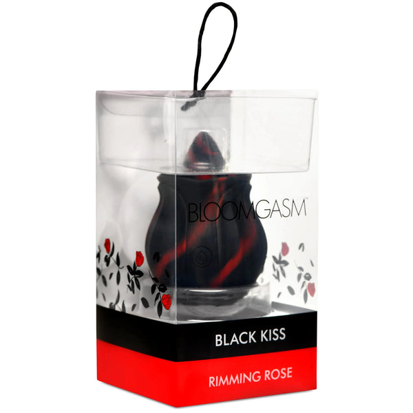 Black Kiss Rechargeable Rimming Rose Clitoral Stimulator