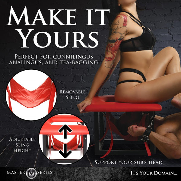 Master Series Face Rider Queening Chair - Extreme Toyz Singapore - https://extremetoyz.com.sg - Sex Toys and Lingerie Online Store - Bondage Gear / Vibrators / Electrosex Toys / Wireless Remote Control Vibes / Sexy Lingerie and Role Play / BDSM / Dungeon Furnitures / Dildos and Strap Ons  / Anal and Prostate Massagers / Anal Douche and Cleaning Aide / Delay Sprays and Gels / Lubricants and more...